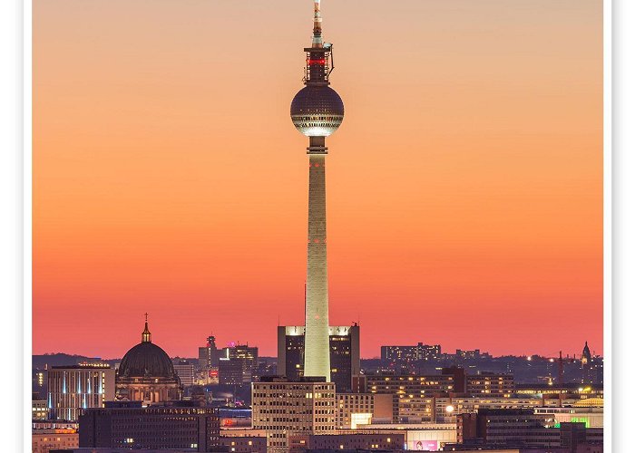 Berliner Fernsehturm Berlin TV tower after sunset print by Robin Oelschlegel | Posterlounge photo