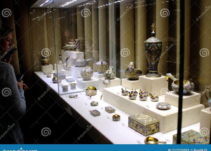 Faberge Museum Silver Products in the Beige Hall of the Faberge Museum. Editorial ... photo