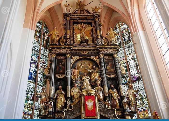 Basilica of St. Michael, Mondsee Mondsee/Austria - June 2 2019: Detail of the Altar at the Interior ... photo