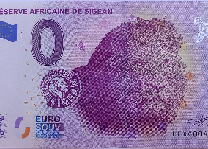 Reserve Africaine de Sigean 0 euro - Réserve africaine de Sigean (lion) - France – Numista photo
