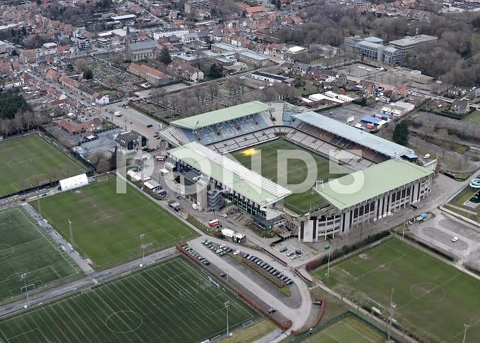 Jan Breydel Stadium Jan Breydel Stadium aerial view is home ... | Stock Video | Pond5 photo
