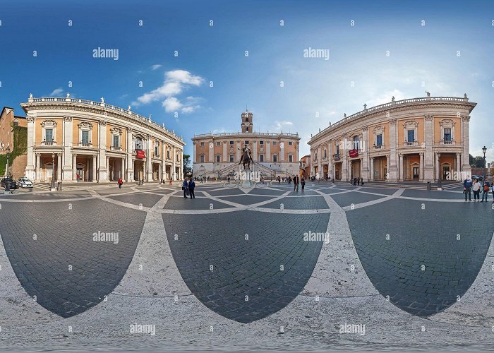 Piazza del Campidoglio 360° view of Piazza del Campidoglio - Roma - Alamy photo