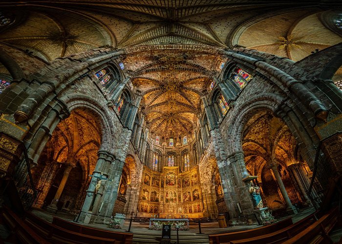 Avila Cathedral Interior Panorama of the Cathedral of the Savior, Avila, Spain ... photo