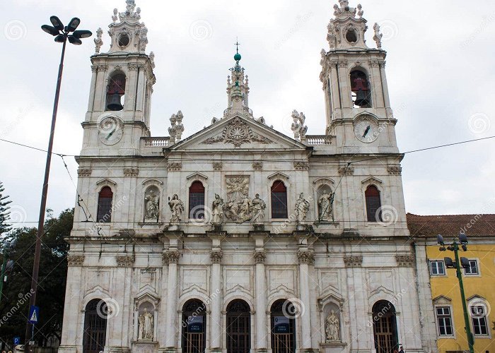 Estrela Basilica Main Facade of Estrela Basilica in Lisbon, Portugal Editorial ... photo
