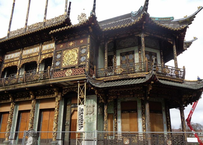 Museum of the far east Brussels Japanese Tower and Chinese Pavilion in a state of rapid decay photo