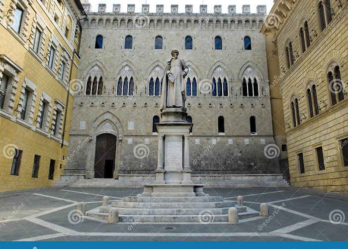 Piazza Salimbeni Monument To Sallustio Bandini in Piazza Salimbeni. Siena, Italy ... photo