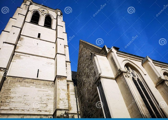 The Old Lille District The Sainte-Catherine Church in Lille, France Stock Image - Image ... photo