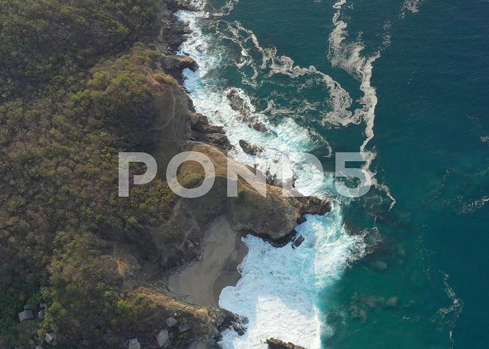 Punta Cometa Punta Cometa Mazunte coast aerial drone ... | Stock Video | Pond5 photo