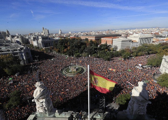 Plaza de la Moncloa Huge rally held in Madrid's central Cibeles Plaza to reject the ... photo