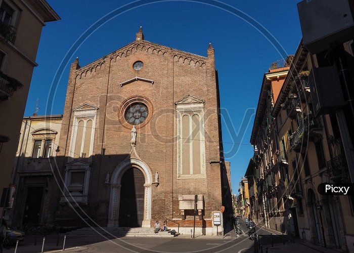 Church of St. Eufemia Image of Verona, Italy - Circa March 2019: Sant'Eufemia Church ... photo