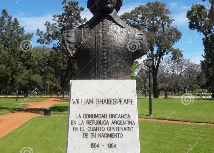 Centenario Park William Shakespeare Statue Rosedal Park Buenos Aires Argentina ... photo