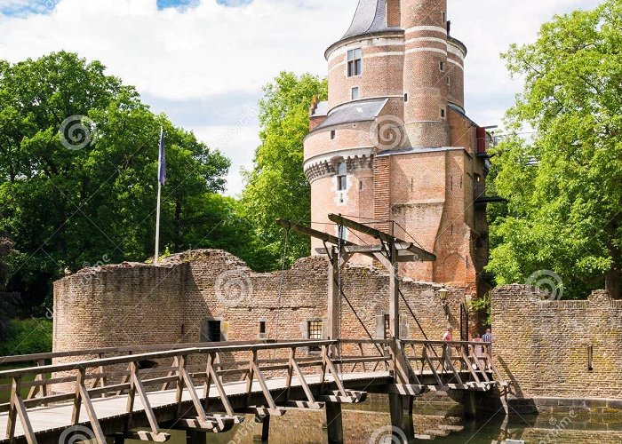 Museum Dorestad Moat and Burgundian Tower of Duurstede Castle in Wijk Bij ... photo