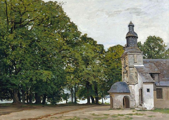 Nôtre Dame de Grâce Chapel The Church of Notre Dame de grace in Honfleur, 1864, 68×52 cm by ... photo
