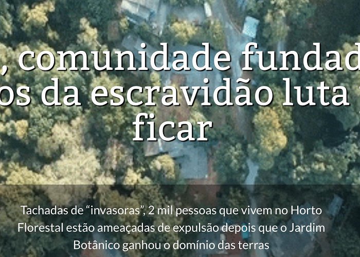 Horto Florestal Rio Community of Horto Founded in Times of Slavery Fights to ... photo