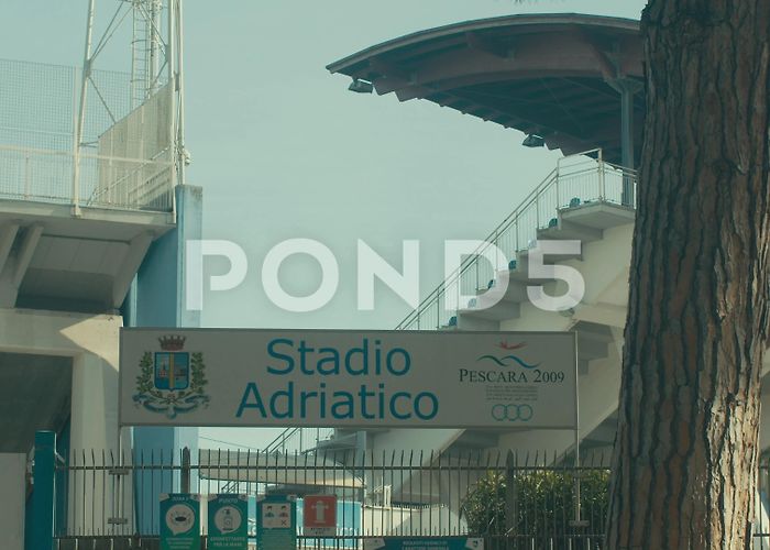 Stadio Adriatico Entrance of a Soccer Football Stadium St... | Stock Video | Pond5 photo
