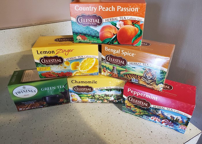 Celestial Seasonings My measly beginner's tea collection. I don't even know how to make ... photo