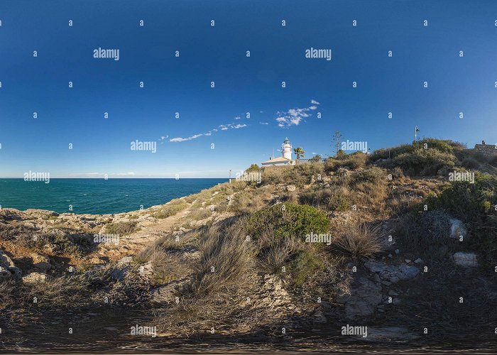 Cullera Lighthouse 360° view of Lighthouse and Mediterranean Sea, Cullera, Spain - Alamy photo