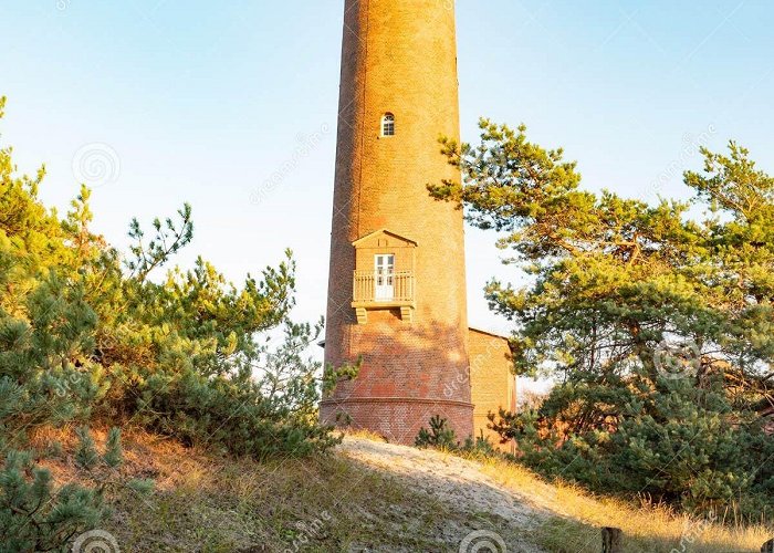 Vorpommersche Boddenlandschaft National Park Ort Lighthouse Tower Near Prerow Built from Red Bricks. Popular ... photo