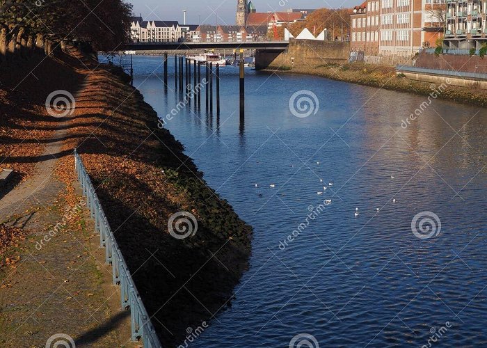Werdersee Bremen, Germany - View of the Werdersee Lake and the Historic ... photo