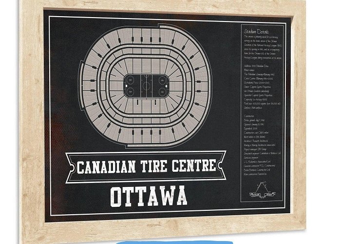 Corel Centre Ottawa Senators Team Colors Canadian Tire Centre Vintage Hockey Print photo