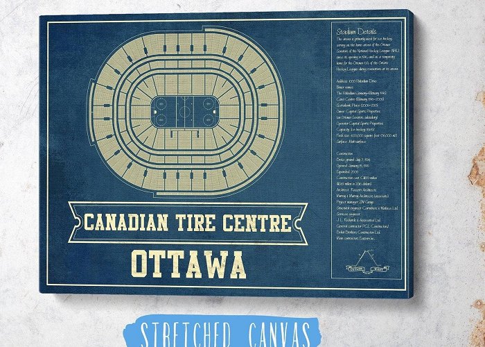 Corel Centre Ottawa Senators Canadian Tire Centre Vintage Hockey Print photo