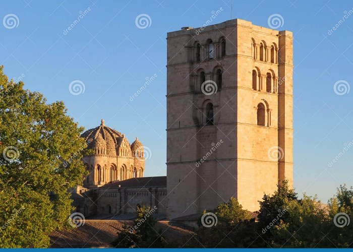 Park of the Castillo Beautiful Cathedral of Zamora Spain Romanesque Art Architecture ... photo