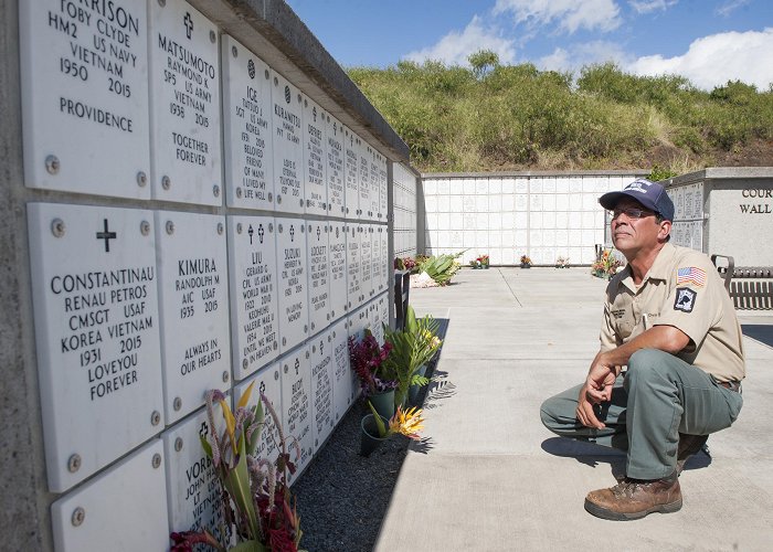 National Memorial Cemetery of the Pacific Veteran Honors Parents as Caretaker for the National Memorial ... photo