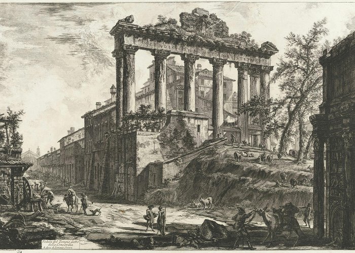 Temple of Concord View of the so-called Temple of Concord in 'Views of Rome' by ... photo