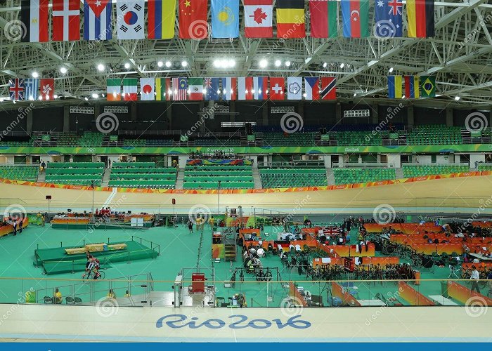 Rio Olympic Velodrome Inside of the Rio Olympic Velodrome Located in the Barra Olympic ... photo