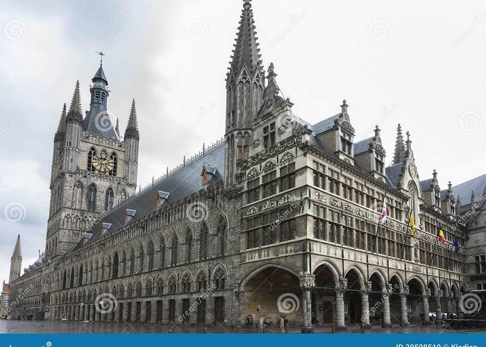 Ypres Town Hall Ypres Belfry and Town Hall. Editorial Image - Image of museum ... photo
