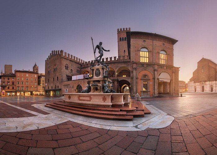 Piazza del Nettuno Fountain of Neptune and Piazza del Nettuno, Bologna, Italy ... photo
