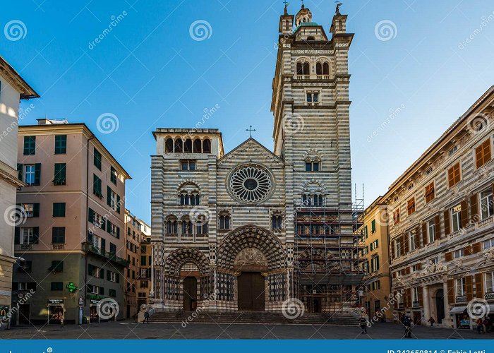 San Lorenzo Square San Lorenzo Cathedral in Genoa Editorial Stock Image - Image of ... photo
