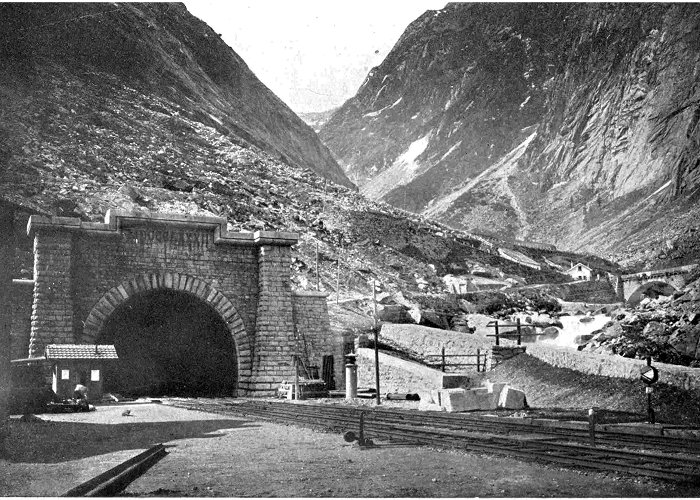 Gotthard Road Tunnel - North Portal The Railway Conquest Of the World, by Frederick A. Talbot—A ... photo