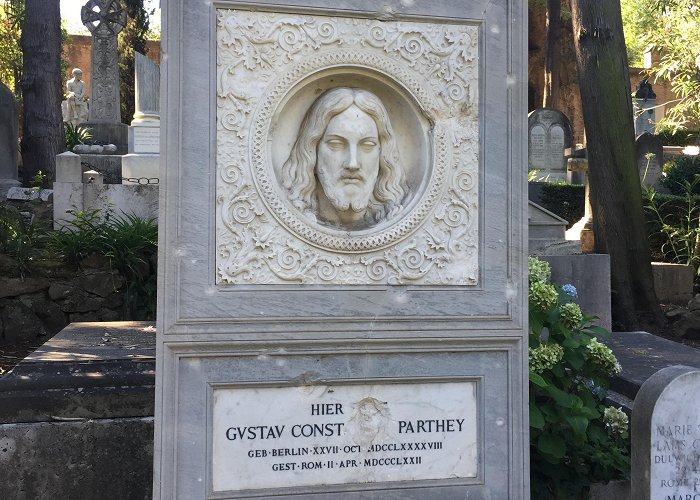 Protestant Cemetery Headstone of Gustav Parthey (1798-1872), Protestant Cemetery, Rome ... photo