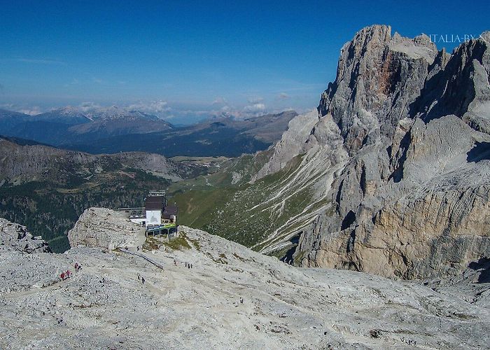 Funivia Rosetta Dolomites. Cima Rosetta - cable car and easy trekking at 2 743 m ... photo
