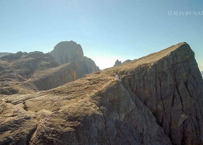 Funivia Rosetta Dolomites. Cima Rosetta - cable car and easy trekking at 2 743 m ... photo
