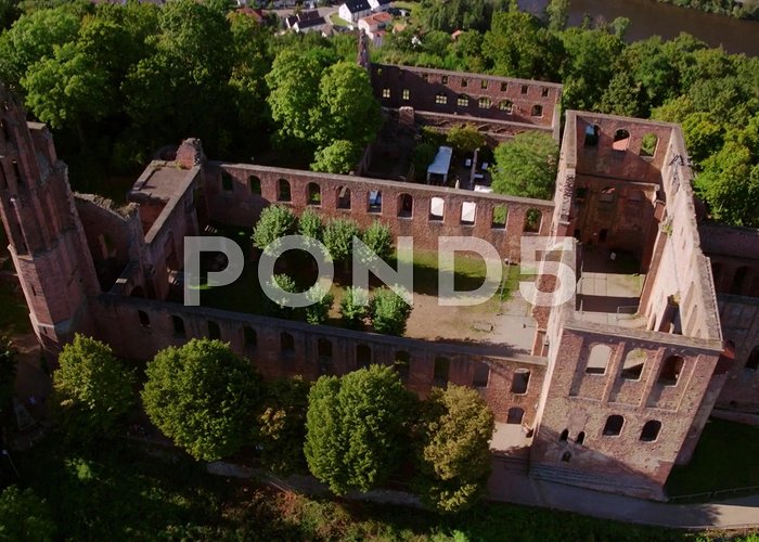 Klosterruine Limburg Beautiful Drone Shot Birds Eye Perspecti... | Stock Video | Pond5 photo