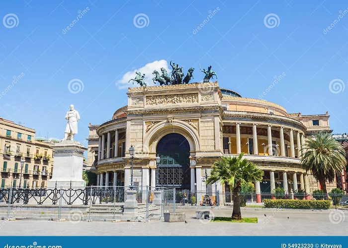 Teatro Politeama Theater Politeama Square in Palermo, Italy Stock Photo - Image of ... photo