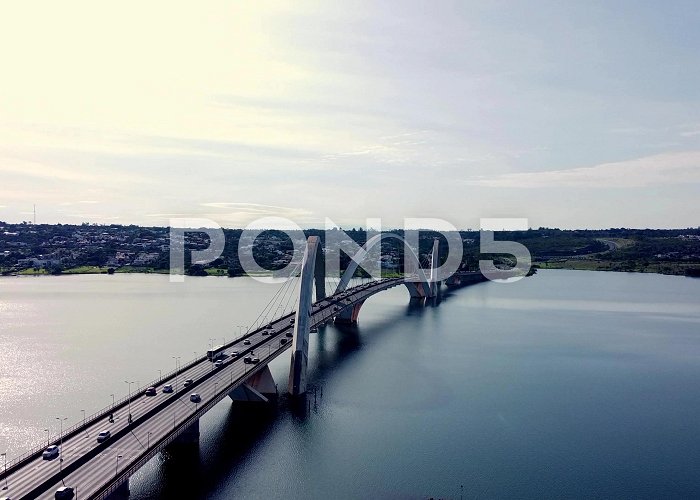 Lake Paranoa JK Bridge and Paranoa Lake in Brasilia, ... | Stock Video | Pond5 photo
