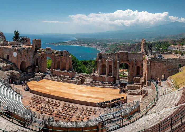Ancient Theatre of Taormina The ancient theatre of Taormina, Italy photo