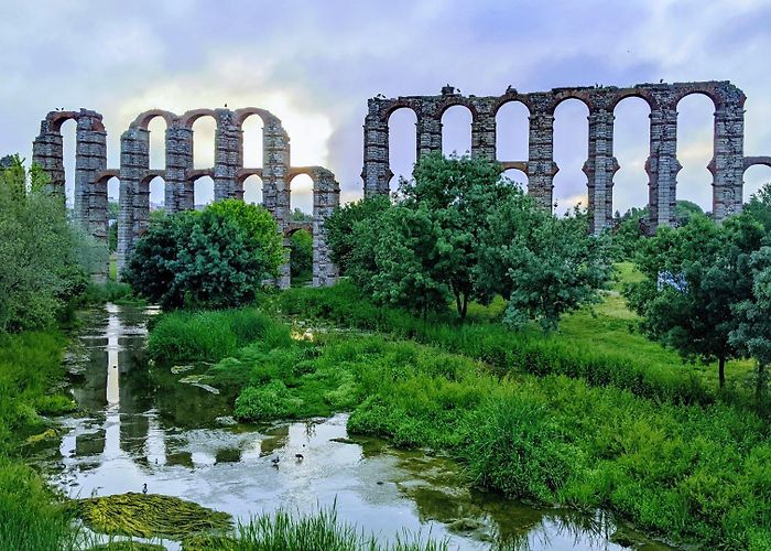 Los Milagros Roman Aqueduct The other Camino: Our epic trek to Santiago de Compostela - The ... photo