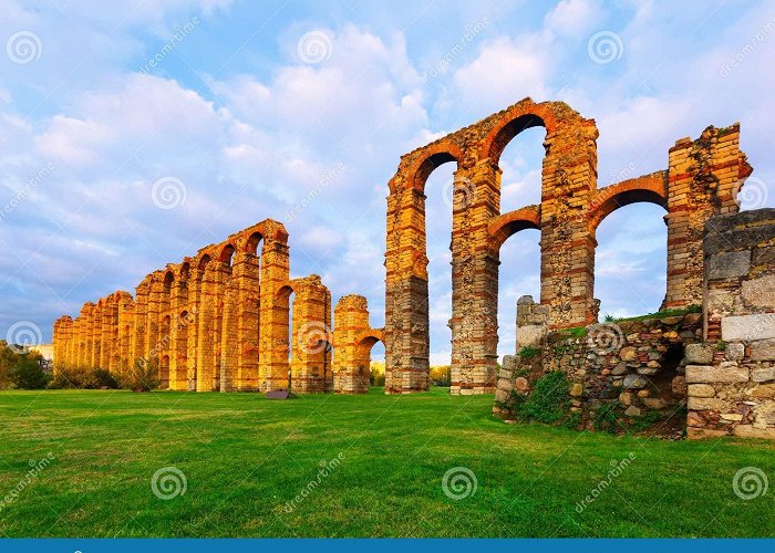 Los Milagros Roman Aqueduct Acueducto De Los Milagros. Merida, Spain Stock Photo - Image of ... photo