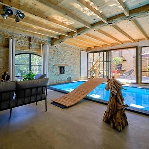 GITE de L'ATELIER LOFT INDUSTRIEL CLIMATISE PISCINE INTERIEURE PRIVEE TERRASSE Villa Alzonne Exterior photo