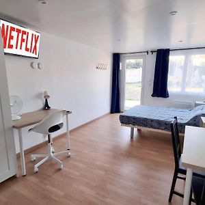 Apartamento Studio En Rez De Jardin Avec Terrasse Privee - Le Petit Chateau Avesnois - Tv - Wifi - Logement Complet Avesnes-sur-Helpe Exterior photo