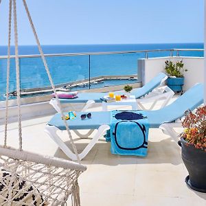 Apartamento Breathtaking Sea View Flat For Families In Crete Keratokampos Exterior photo