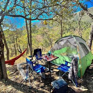 Hotel Camping En La Sierra De Arteaga Los Lirios Exterior photo