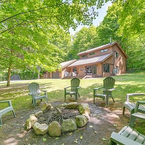 Alden Home With Fire Pit Steps To Torch Lake! Exterior photo