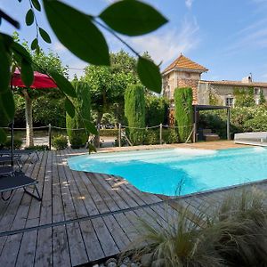 Le Pigeonnier gîte privé avec piscine chauffée et abri, climatisé en pleine nature Alzonne Exterior photo